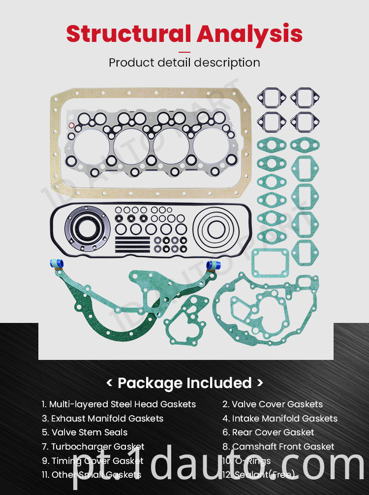 Auto Parts MITSUBISHI 4D32 Full Gasket 